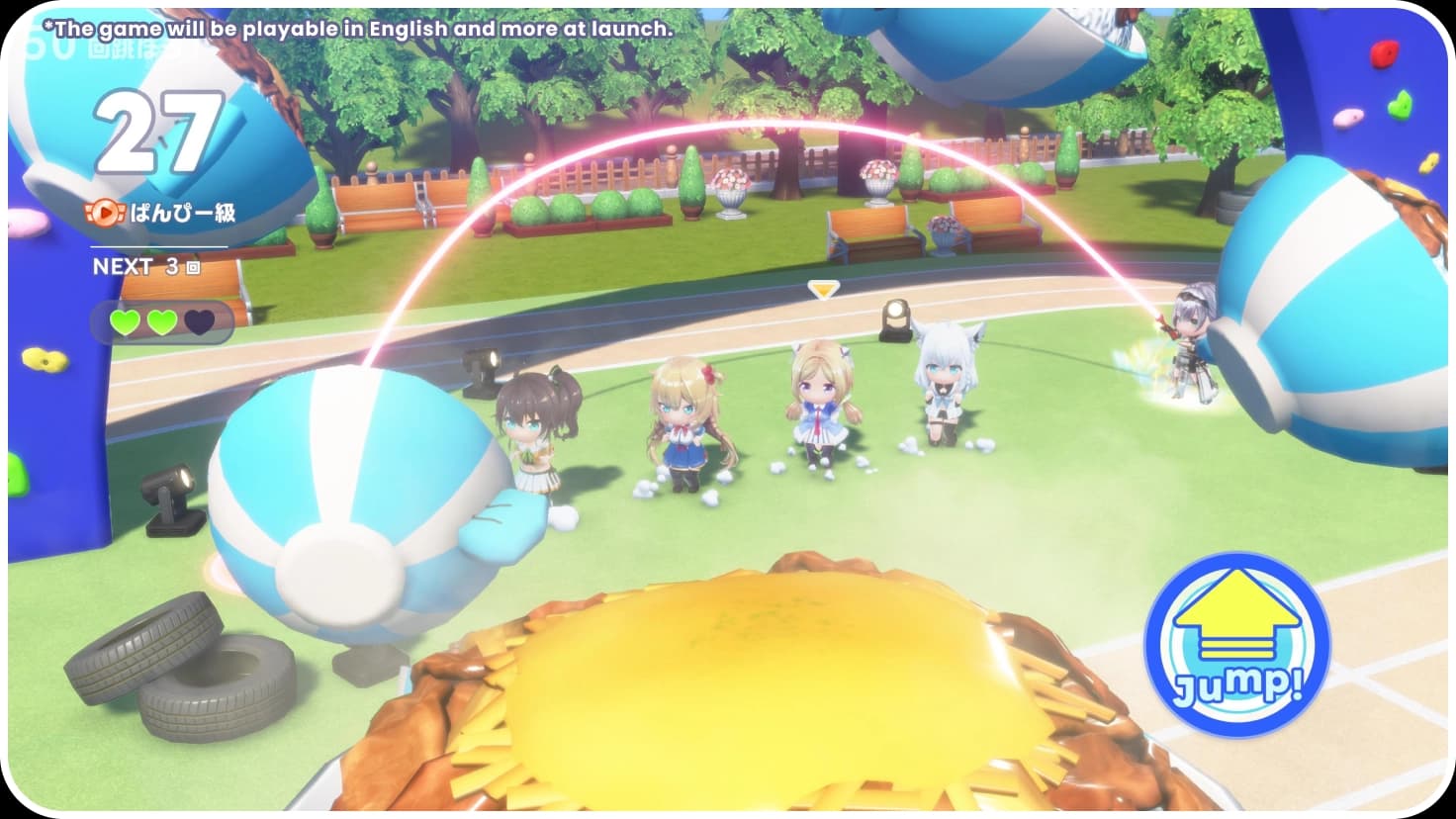 Hoppin' Rope group minigame in hololive Dreams